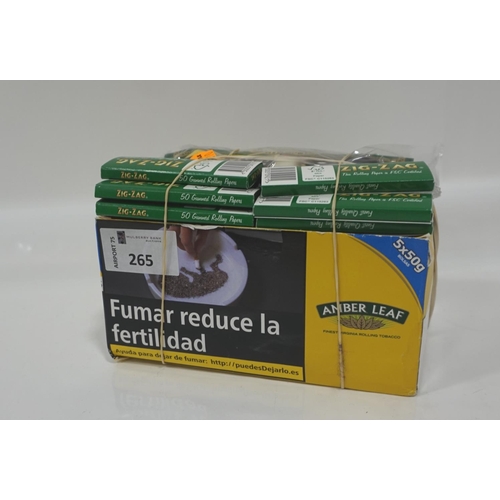 265 - 300G ROLLING TOBACCO
comprising: 250g AMBER LEAF ROLLING TOBACCO (5 x 50g); 50g GOLDEN VIRGINIA ROLL... 