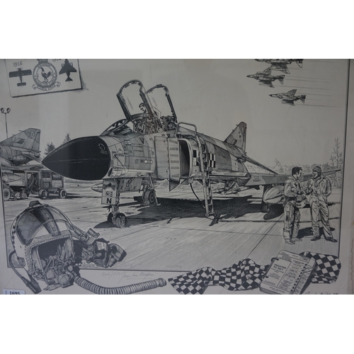 380 - JEAN LUC BEGHIM
McDonnell Douglas FG MK1 Phantom, limited edition signed by the artist print, number... 