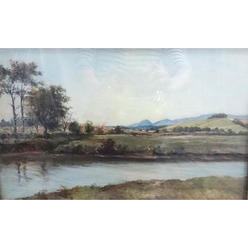 374 - STUART RUTHERFORD
country river scene, oil on board, signed, 24cm x 39cm