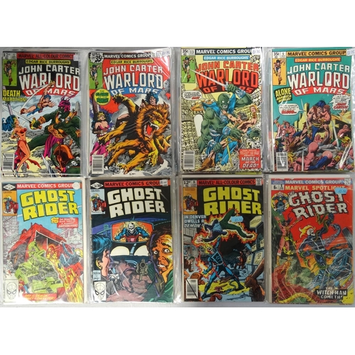 375 - MARVEL COMICS - THE GHOST RIDER AND JOHN CARTER, WARLORD OF MARS
dates ranging from 1970s - 90s; com... 