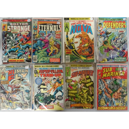 376 - MARVEL COMICS - THE DEFENDERS, THE MAN CALLED NOVA, THE ETERNALS, DOCTOR STRANGE, THE HUMAN FLY, SUB... 