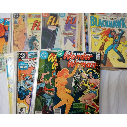 381 - DC COMICS - WONDER WOMAN, THE NEW BLACKHAWK, THE HAWK AND THE DOVE, AND THE FLASH
dates ranging from... 