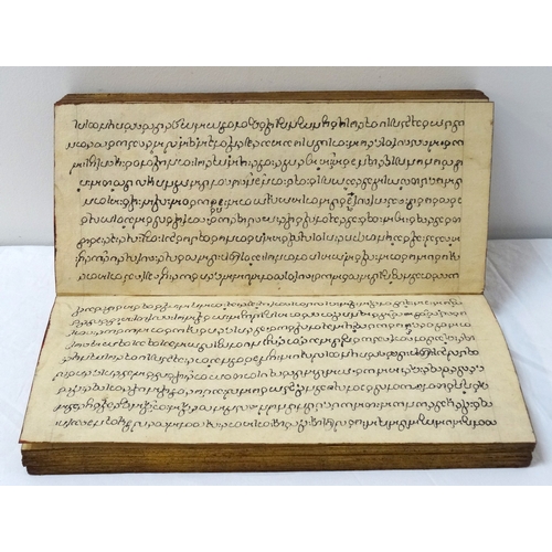 267 - 19TH CENTURY BURMESE BUDDHIST MANUSCRIPT
of concertina form with khoi paper, each rectangular sheet ... 