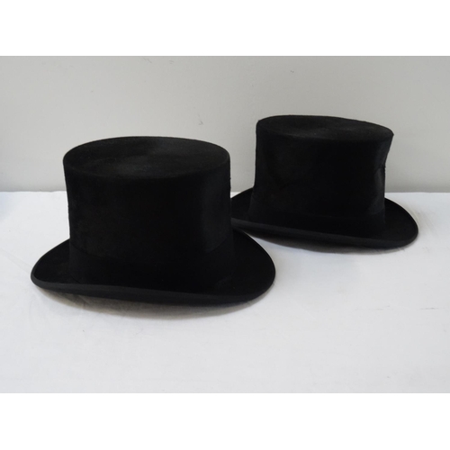 395 - DUNN & CO GENTLEMAN'S TOP HAT
marked size 7, and another Dunn & Co. top hat (2)