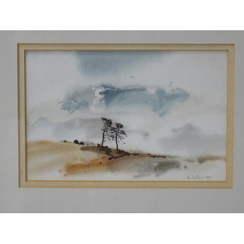 472 - KEN LOCHEAD
Scots Sentinels, Cairngorms, watercolour, signed and dated 1991, label to verso, 10cm x ... 