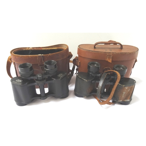 312 - PAIR OF SUNLUX FIELD GLASSES
ina leather case marked 'J. Lizars of Glasgow', together with a pair of... 