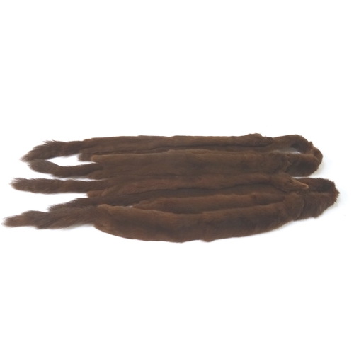 402 - TWO DOUBLE MINK STOLES
each with heads and tails, 150cm and 153cm long (2)