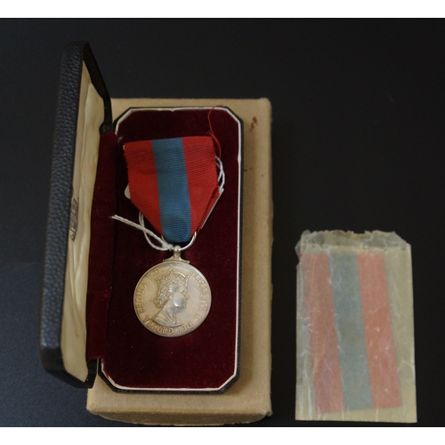 434 - IMPERIAL SERVICE MEDAL
with ribbon and a spare ribbon, named to James Calross, boxed - RE-OFFERED IN... 