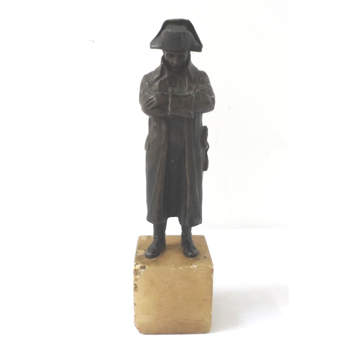 333 - BRONZE FIGURE OF NAPOLEON
standing with arms folded, raised on square soapstone base, 20cm high