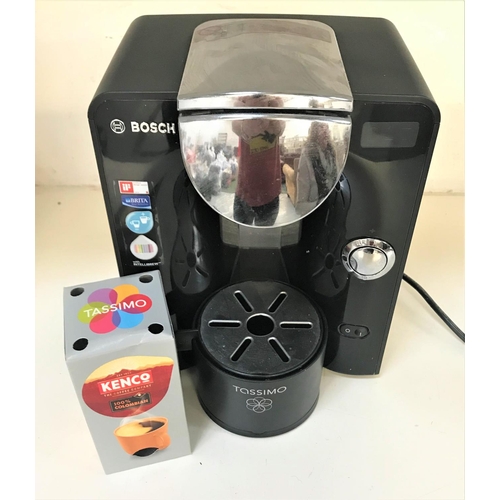 110 - BOSCH TASSIMO COFFEE MACHINE
with Intellibrew and a small selection of capsules