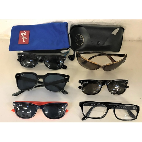 117 - FIVE PAIRS OF RAY-BAN SUNGLASSES AND ONE ONE PAIR OF RAY-BAN SPECTACLES
Note: Whilst Mulberry Bank A... 