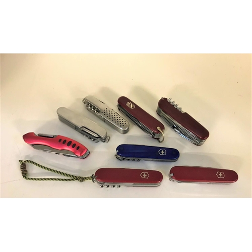 118 - EIGHT SWISS ARMY KNIVES
comprising three Vitrinox and five others (8). Please note: You must be over... 