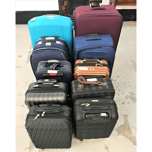 73 - SELECTION OF TEN SUITCASES
Various sizes.  Empty.  Including: Premier, Mid-UK, Beverley Hills Polo C... 