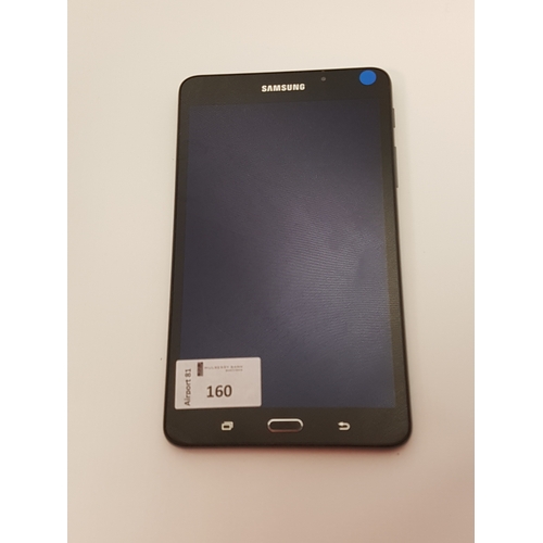 160 - SAMSUNG GALAXY TAB A(6) 8GB TABLET
Model: SM-T280.  Serial number: R52K80JJDXZ.  Google Account Lock... 