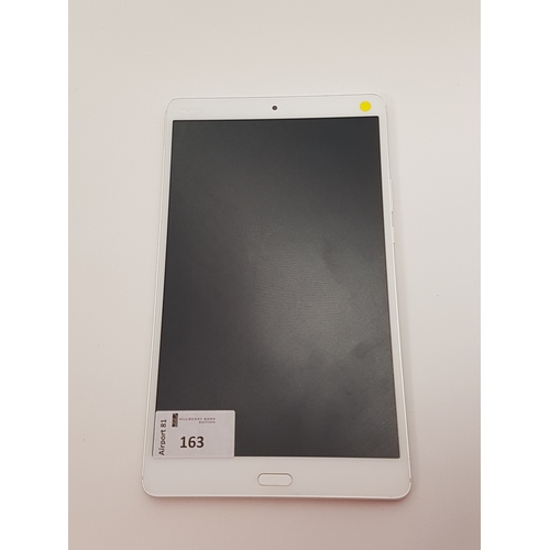 163 - HUAWEI MEDIAPAD M3 (32GB) TABLET
Model: BTV-W09.  Serial number: 28D6R17109001963.  Note: It is the ... 