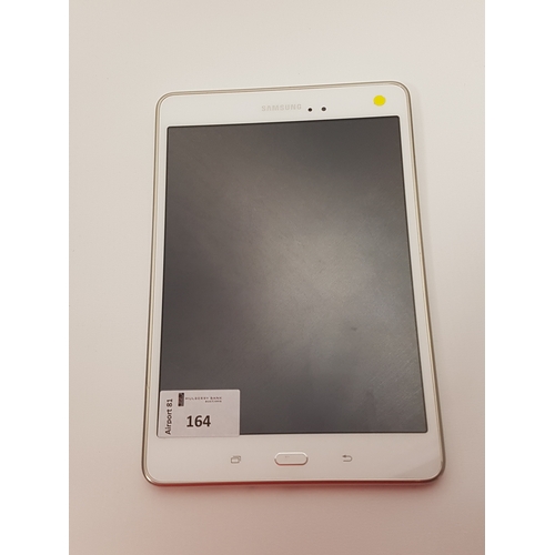 164 - SAMSUNG GALAXY TAB A (16GB) TABLET
Model: SM-T350.  Serial number: R52H406W8ZR.  Note: It is the buy... 