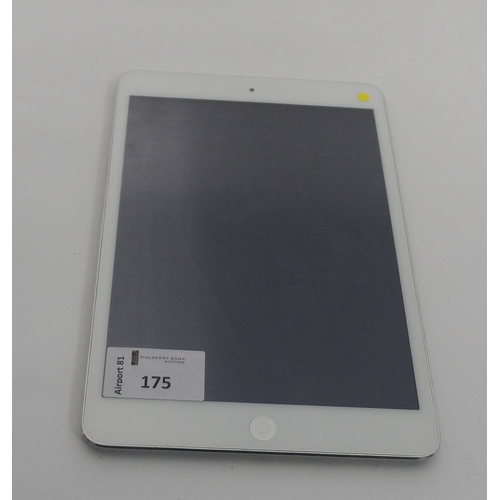 175 - APPLE IPAD MINI (WIFI) - MODEL A1432
serial number: F7NL54NDF197.  i-cloud protected.  Note: It is t... 