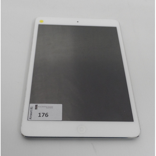 176 - APPLE IPAD MINI (WIFI) - MODEL A1432
serial number: DMPN3BASF196.  i-cloud protected.  Note: It is t... 