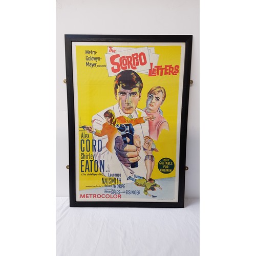 355 - THE SCORPIO LETTERS
vintage film poster, framed and glazed, 100.5cm x 67.5cm