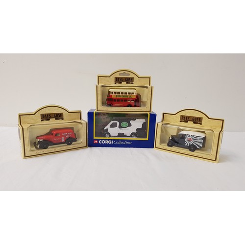 405 - SELECTION OF DIE CAST DELIVERY VEHICLES
including Days Gone Cherry Blossom Boot Polish, Singer Sewin... 