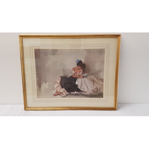 460 - SIR WILLIAM RUSSELL FLINT RA
Sonet XXIV, print, 37cm x 50.5cm; together with an etching of an Edinbu... 