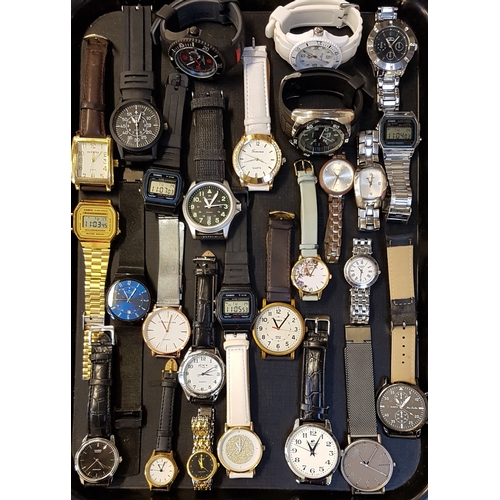 74 - SELECTION OF LADIES AND GENTLEMEN'S WRISTWATCHES
including ice watch, Casio, Balmain, Slazenger, Pie... 