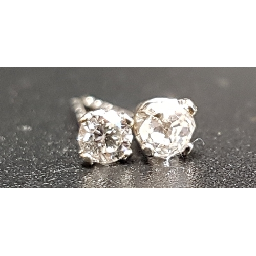 127 - MATCHED PAIR OF DIAMOND STUD EARRINGS
the diamonds totalling approximately 0.3cts, in nine carat whi... 