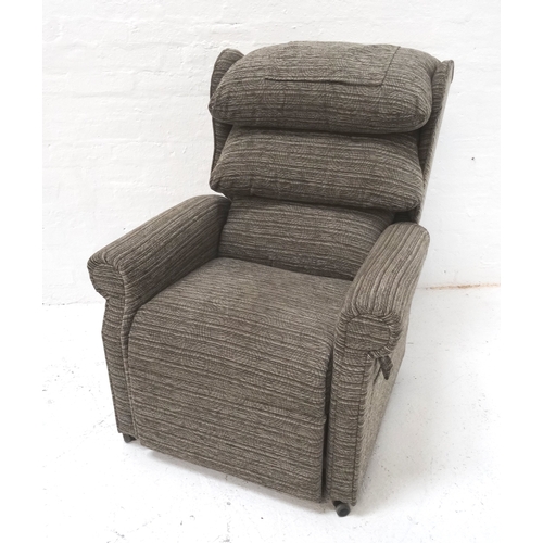 532 - LIFT AND RECLINE COSI CHAIR
electrically operated and covered in brown striped material, mains opera... 