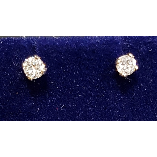 190 - PAIR OF DIAMOND STUD EARRINGS
the round brilliant cut diamonds totalling approximately 0.2cts, in ni... 