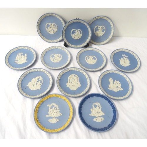 278 - SELECTION OF WEDGWOOD JASPERWARE VALENTINE'S DAY PLATES
from 1989-2000, some with certificates, 17cm... 