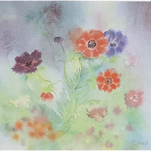 444 - ELEANOR MCMAHON
Poppy Field, Greece, watercolour, signed and label to verso, 19cm x 26.5cm, S. Marti... 