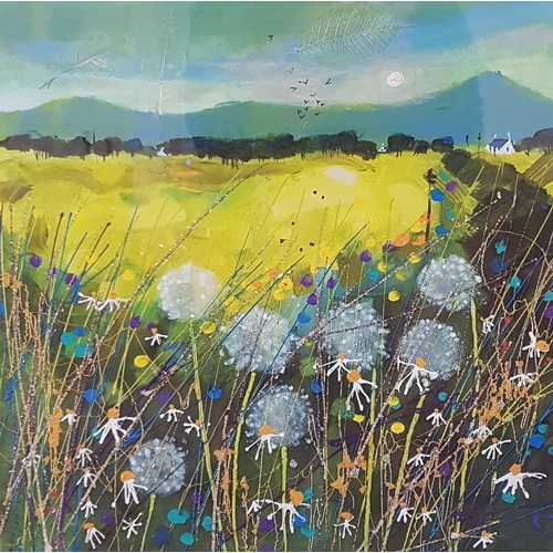 448 - DEBORAH PHILLIPS
Colourful countryside landscape, signed limited edition print numbered 29/75, glitt... 