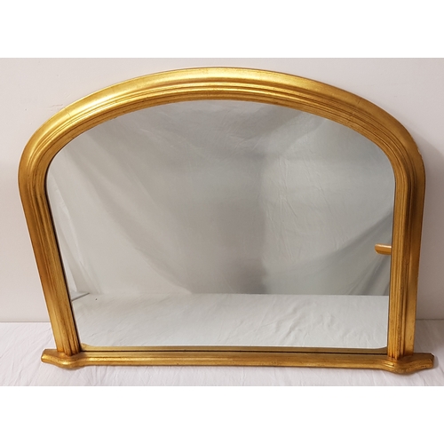 477 - SHAPED OVERMANTLE MIRROR
in a giltwood frame, 72cm x 102cm