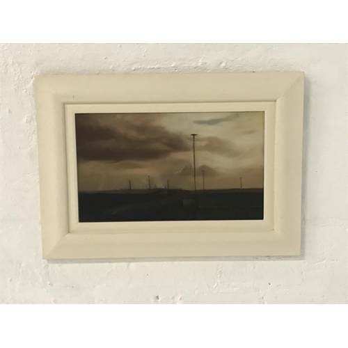 462 - HUGH GILLAN
Bridge South, oil on canvas, label to verso, 29cm x 49.5cm