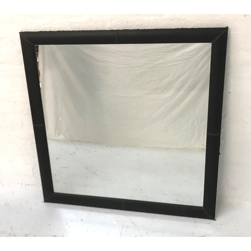 535 - LARGE SQUARE WALL MIRROR
with a leather cushion shape frame, 123cm x 123cm