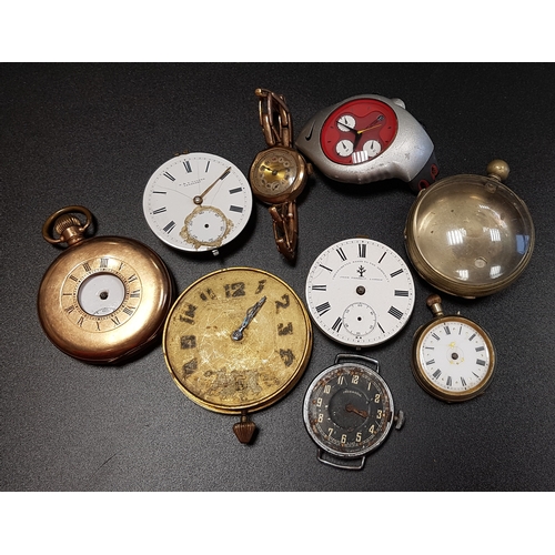 198 - SELECTION OF WATCH MOVEMENTS AND WATCHES
including Ingersoll, Medana, nike etc.