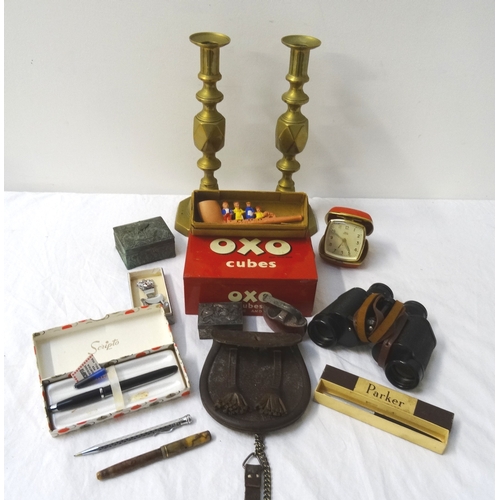 367 - MIXED LOT OF COLLECTABLES
including a cased pair of Russian field glasses with anti glare lenses, pa... 