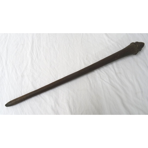 375 - ABORIGINAL NAIL HEAD CLUB
with nails applied to the bulbous head on a fluted shaft, 87.5cm long