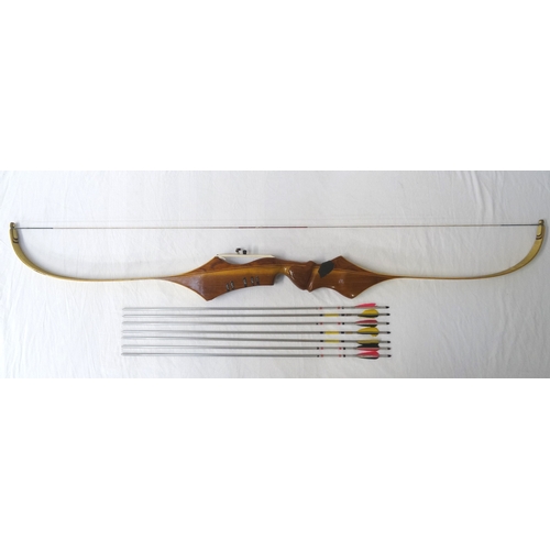 397 - QUALTAS CHALLENGER 500 ARCHERY BOW
constructed from mahogany, rosewood and fibreglass, 155cm long, t... 