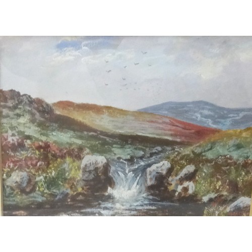 461 - O.H.DEACON
Dartmoor and companion picture of Dartmoor, gouache on paper, signed and label to verso, ... 