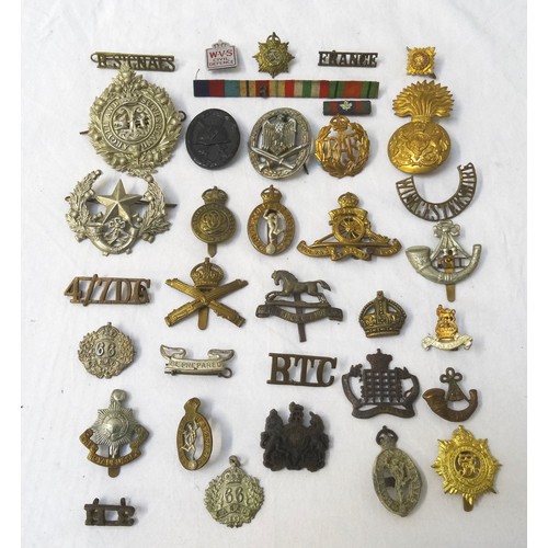 420 - SELECTION OF ARMED FORCES REGIMENTAL BADGES
including the 7th Queens Own Hussars, The Royal Sussex R... 