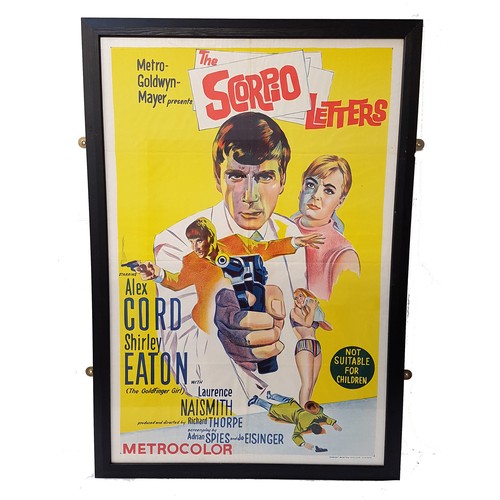 355 - THE SCORPIO LETTERS
vintage film poster, framed and glazed, 100.5cm x 67.5cm