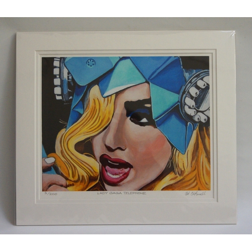 303 - ED O'FARRELL
Lady Gaga Telephone, limited edition print, signed and numbered 3/200, 28cm x 33.5cm