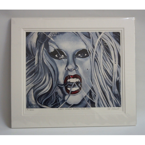 304 - ED O'FARRELL
Lady Gaga Born This Way, limited edition print, signed and numbered 5/200, 28cm x 33.5c... 