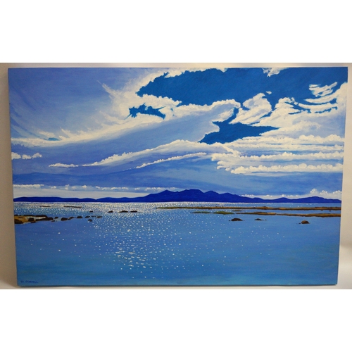 309 - ED O'FARRELL
Looking Out To The Isle Of Arran, oil on canvas, signed, 60cm x 90cm