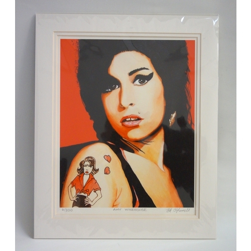 297 - ED O'FARRELL
Amy Winehouse, limited edition print, signed and numbered 6/200, 37cm x 29cm