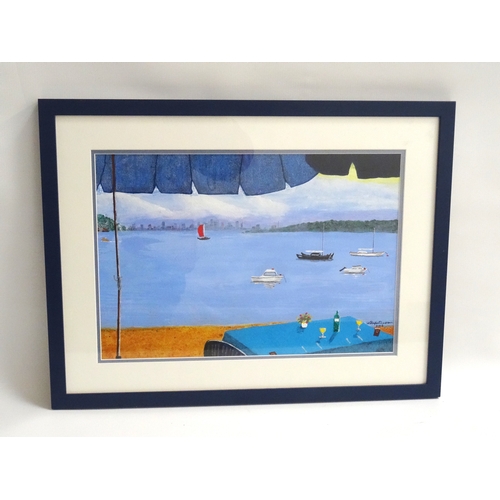 310 - W. DOUGLAS THOMPSON
Fish Restaurant: Watson Bay Sydney, acrylic on card, signed and dates 2012, 27.5... 