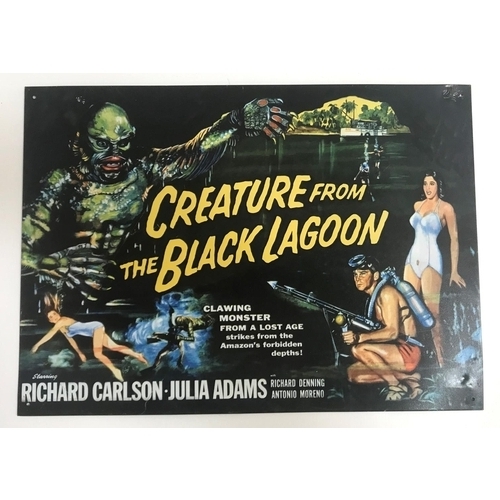 259 - CREATURE FROM THE BLACK LAGOON
reproduction metal film poster, screen printed, 31.5cm x 44cm