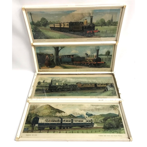 312 - FOUR RAILWAY PRINTS BY C HAMILTON ELLIS
all removed from LMS train carriages when they were scrapped... 