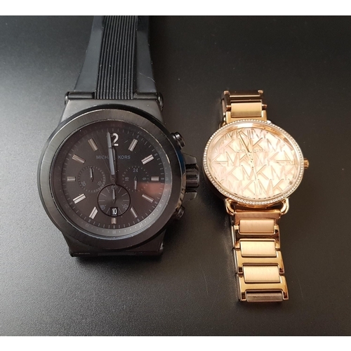 104 - TWO MICHAEL KORS WRISTWATCHES
comprising MK-8152 and MK-3887 (2)